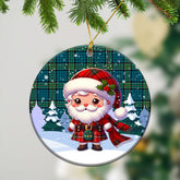 Kirkpatrick Ancient Tartan Christmas Ceramic Ornament - Santa Claus In Kilt Style